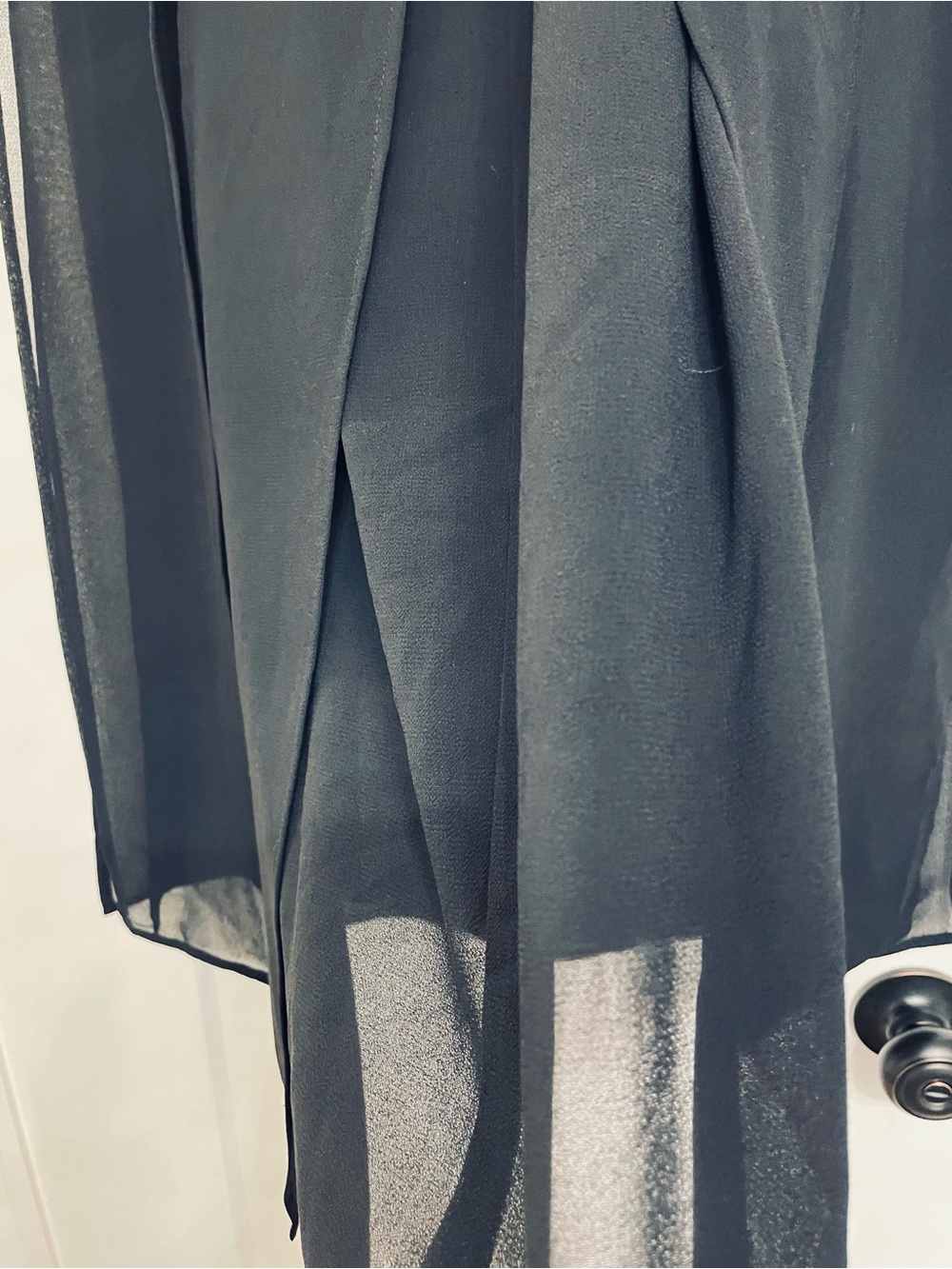 Jessica Black Maxi Skirt with Sheer Overlay - Picture 8 of 12